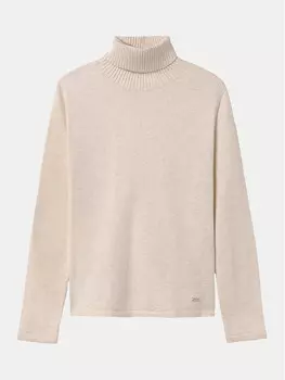 Свитер с высоким воротником обычного кроя Mayoral, бежевый