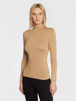 Свитер с высоким воротником обычного кроя Nissa, бежевый