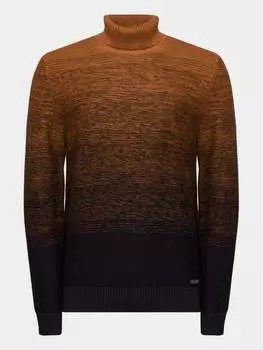 Свитер с высоким воротником обычного кроя Pierre Cardin, коричневый