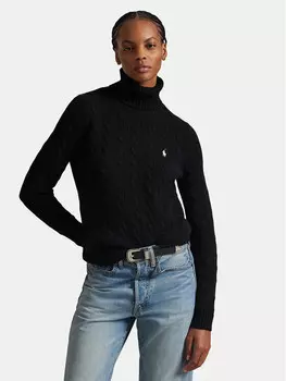Свитер с высоким воротником обычного кроя Polo Ralph Lauren, черный