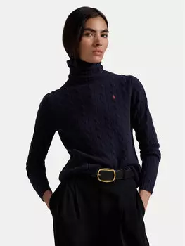 Свитер с высоким воротником обычного кроя Polo Ralph Lauren, синий