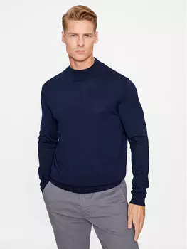 Свитер с высоким воротником обычного кроя Selected Homme, синий