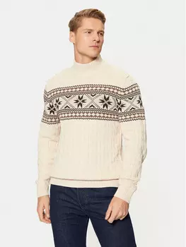 Свитер с высоким воротником обычного кроя Selected Homme, экрю