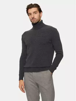 Свитер с высоким воротником обычного кроя Sisley, серый