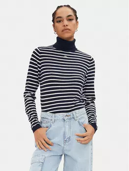 Свитер с высоким воротником обычного кроя Tommy Jeans, синий
