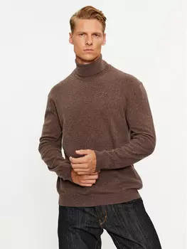 Свитер с высоким воротником обычного кроя United Colors Of Benetton, коричневый