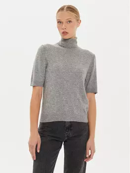 Свитер с высоким воротником обычного кроя United Colors Of Benetton, серый