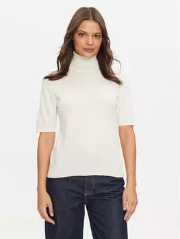 Свитер с высоким воротником обычного кроя United Colors Of Benetton, экрю