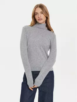 Свитер с высоким воротником обычного кроя United Colors Of Benetton, серый