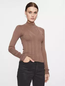 Свитер с высоким воротником обычного кроя Vero Moda, коричневый
