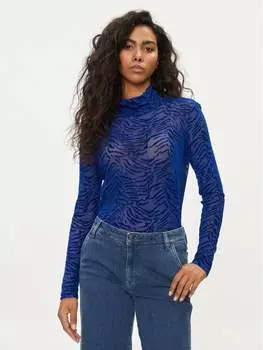 Свитер с высоким воротником обычного кроя Vero Moda, синий