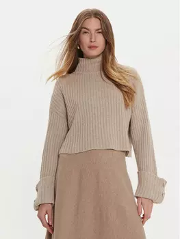Свитер с высоким воротником обычного кроя Vicolo, бежевый