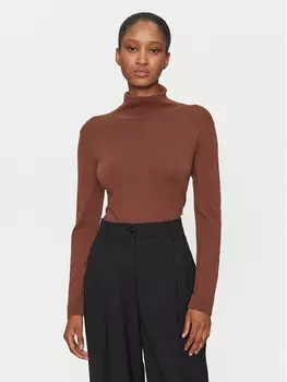 Свитер с высоким воротником обычного кроя Weekend Max Mara, бежевый