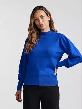 Свитер с высоким воротником обычного кроя Yas, синий