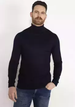 Свитер с высоким воротником от Petrol Industries – незаменимая вещь, цвет морской волны