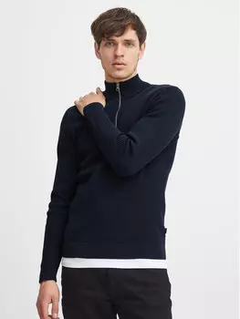 Свитер с высоким воротником приталенного кроя Casual Friday, синий