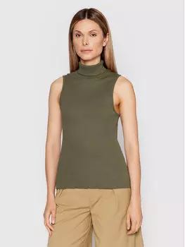 Свитер с высоким воротником приталенного кроя Gestuz, зеленый