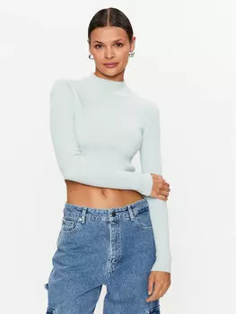 Свитер с высоким воротником приталенного кроя Glamorous, зеленый