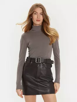 Свитер с высоким воротником приталенного кроя Jdy, серый