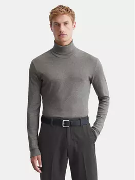 Свитер с высоким воротником приталенного кроя Marc O'Polo, серый