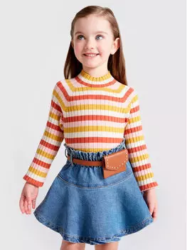 Свитер с высоким воротником приталенного кроя Mayoral, мультиколор