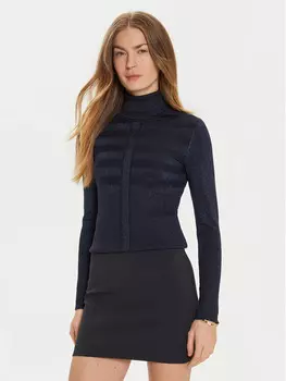 Свитер с высоким воротником приталенного кроя Morgan, синий