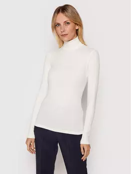Свитер с высоким воротником приталенного кроя Polo Ralph Lauren, белый