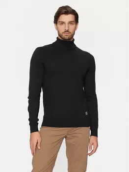 Свитер с высоким воротником приталенного кроя U.S. Polo Assn., черный