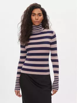 Свитер с высоким воротником приталенного кроя Vero Moda, фиолетовый