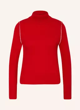 Свитер с высоким воротником рипа Marella, красный
