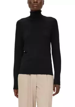 Свитер с высоким воротником S.Oliver BLACK LABEL в крапинку, черный