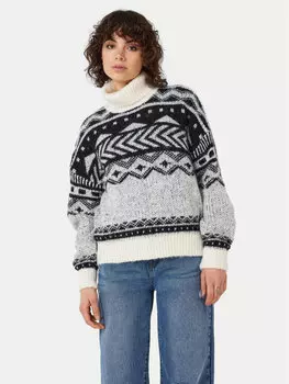 Свитер с высоким воротником стандартной посадки Noisy May, бежевый