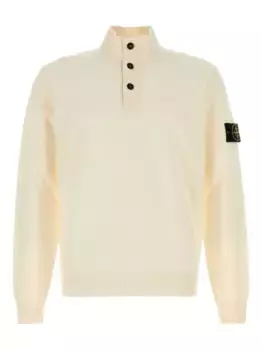 Свитер с высоким воротником Stone Island, белый