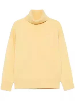 Свитер с высоким воротником TOTEME, желтый