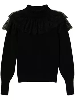 Свитер с высоким воротником TWINSET, черный