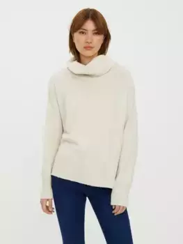 Свитер с высоким воротником Vero Moda "VMDOFFY LS COWLNECK BLOUSE GA NOOS", цвет Birch Melange