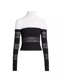 Свитер с высоким воротником Vienne Alaa, черный