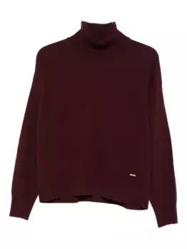 Свитер с высоким воротником WOOLRICH, красный