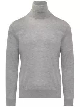 Свитер с высоким воротником Zegna, серый