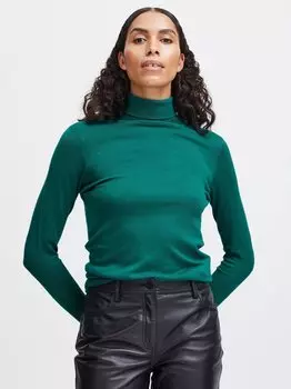 Свитер с высоким воротом B.Young, зеленый