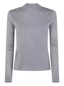 Свитер с высоким воротом и длинными рукавами MAX MARA, серый