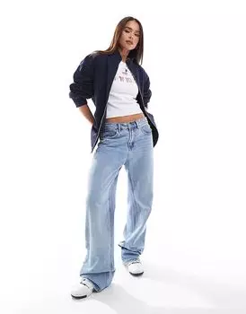 Свитер с высоким воротом и застежкой-молнией в темно-синем цвете ASOS DESIGN