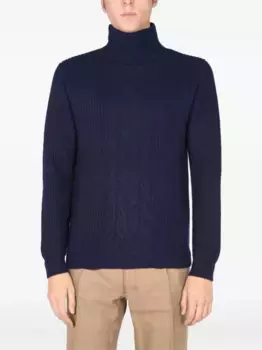 Свитер с высоким воротом из косичной вязки Ballantyne, синий