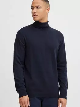 Свитер с высоким воротом Solid, синий