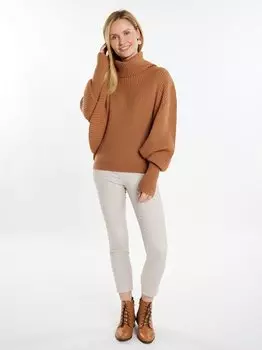 Свитер с высоким воротом Usha, коричневый