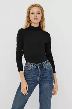 Свитер с высоким воротом Vero Moda, черный