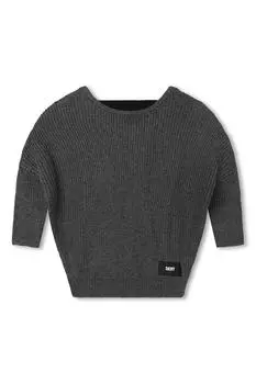 Свитер с заниженными рукавами Dkny, серый