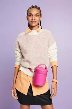 Свитер с заниженными рукавами Esprit, белый