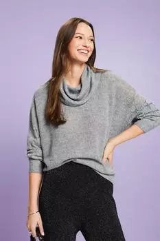 Свитер с заниженными рукавами Esprit, серый