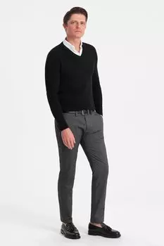 Свитер с заостренным воротником Ombre, черный